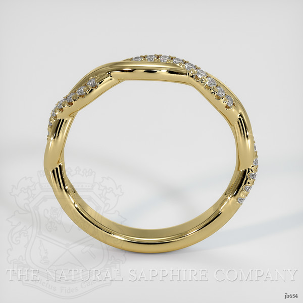 18K Yellow Gold Pave Wedding Band