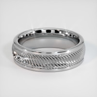 18K White Gold Men's Plain Band Video