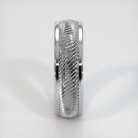 18K White Gold Men's Plain Band Image