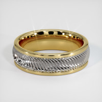 14K White & Yellow Men's Plain Band Video