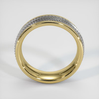 18K White & Yellow Men's Plain Band Image