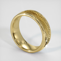 14K Yellow Gold Men's Plain Band Image