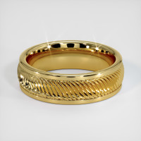 18K Yellow Gold Men's Plain Band Video