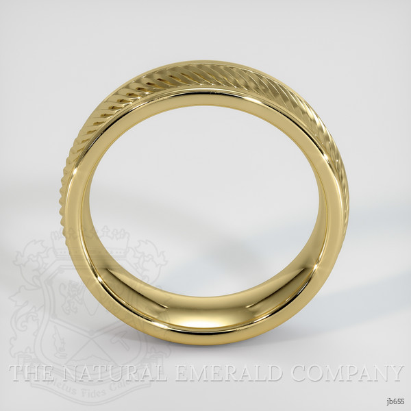 18K Yellow Gold Men's Plain Band