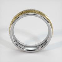 18K Yellow & White Men's Plain Band Image