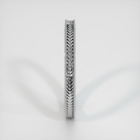 18K White Gold Antique Style Plain Band Image