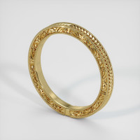 14K Yellow Gold Antique Style Plain Band Image
