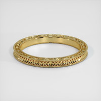 18K Yellow Gold Antique Style Plain Band Video