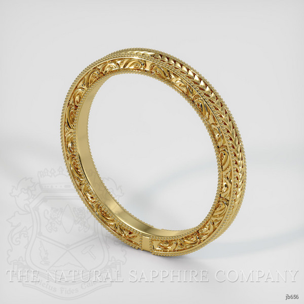 18K Yellow Gold Antique Style Plain Band