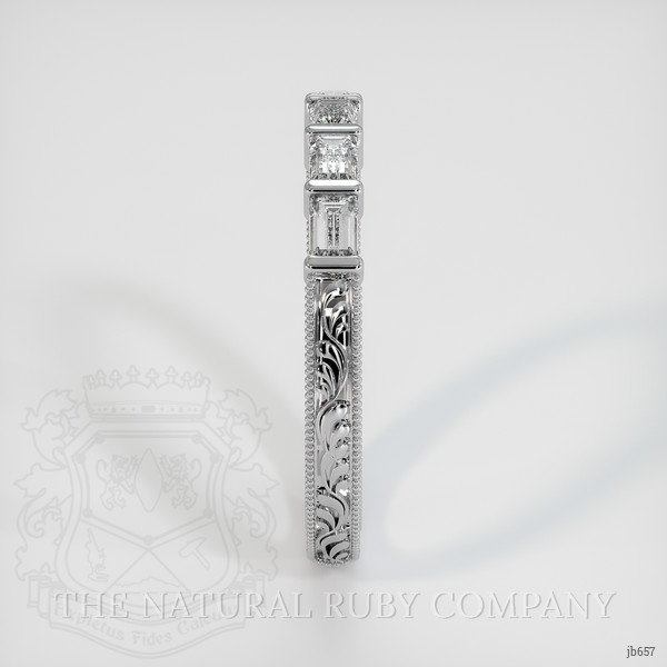 Platinum 950 Diamond Antique Style Wedding Band