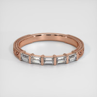 14K Rose Gold Diamond Antique Style Wedding Band Video
