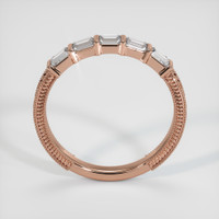 14K Rose Gold Diamond Antique Style Wedding Band Image