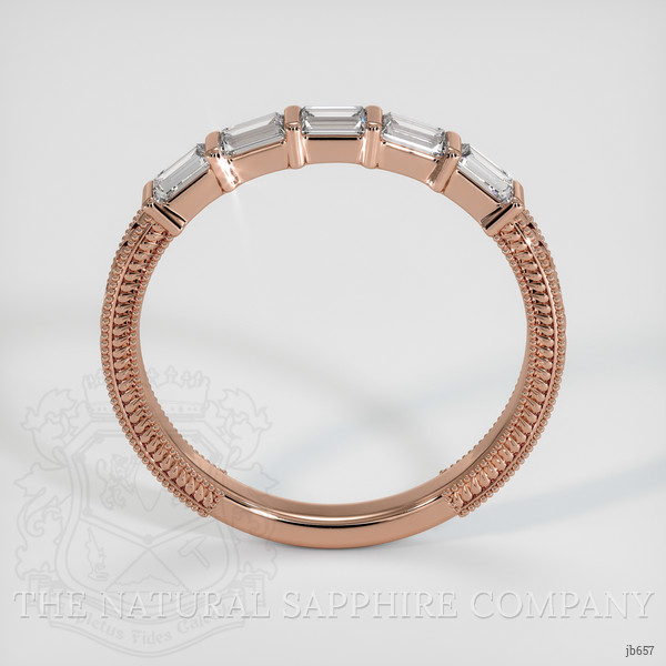 14K Rose Gold Diamond Antique Style Wedding Band