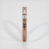 14K Rose Gold Diamond Antique Style Wedding Band Image