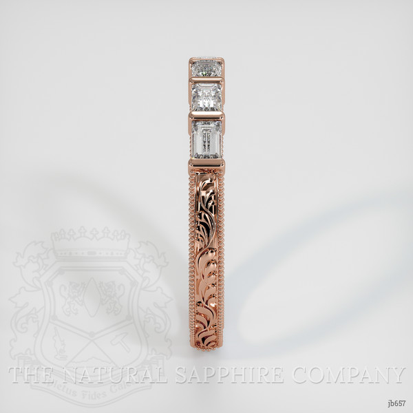 14K Rose Gold Diamond Antique Style Wedding Band