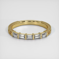 14K Yellow Gold Diamond Antique Style Wedding Band Video