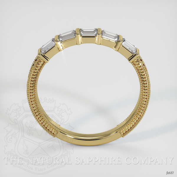 14K Yellow Gold Diamond Antique Style Wedding Band