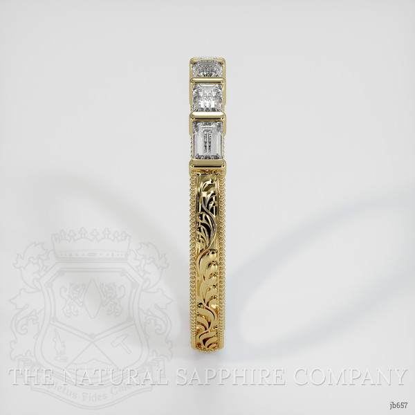 14K Yellow Gold Diamond Antique Style Wedding Band