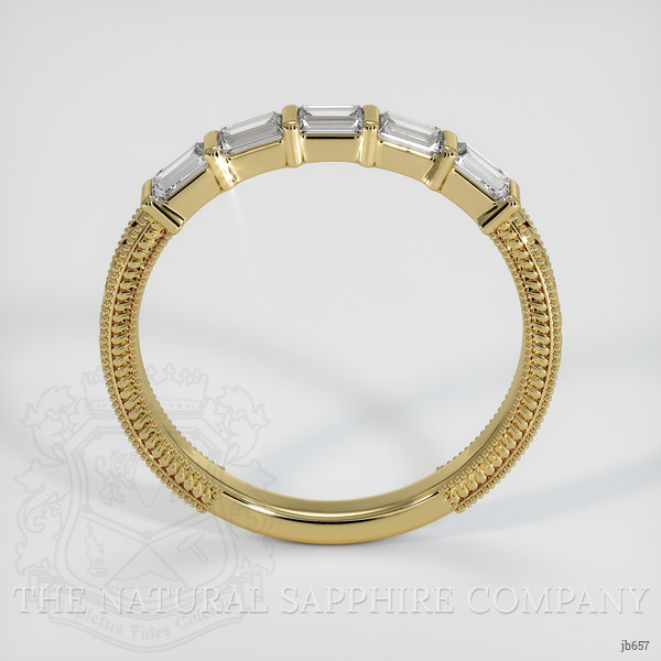 18K Yellow Gold Diamond Antique Style Wedding Band