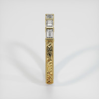 18K Yellow Gold Diamond Antique Style Wedding Band Image