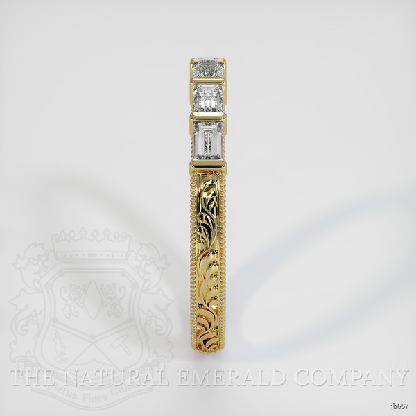 18K Yellow Gold Diamond Antique Style Wedding Band