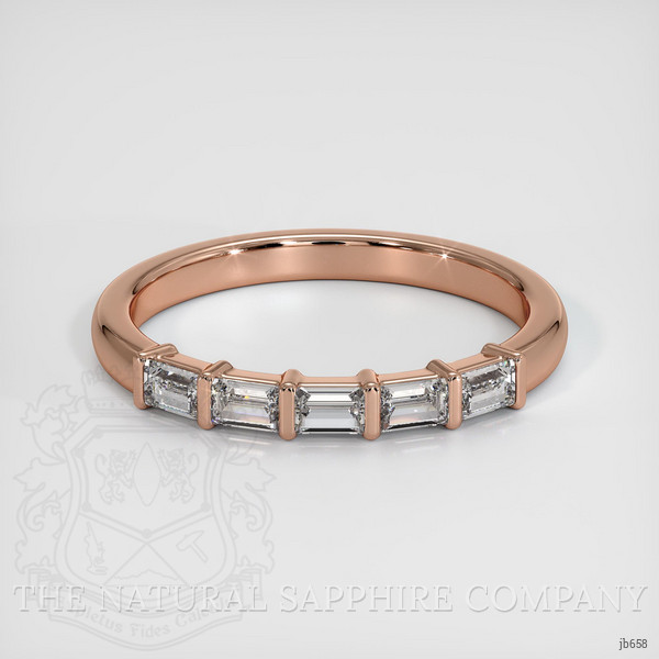 14K Rose Gold Diamond Channel Wedding Band