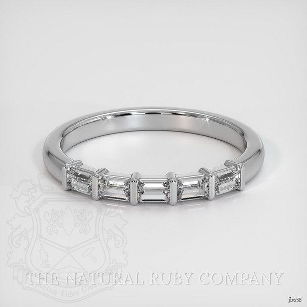 14K White Gold Diamond Channel Wedding Band