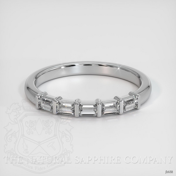14K White Gold Diamond Channel Wedding Band