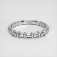 18K White Gold Diamond Channel Wedding Band Video