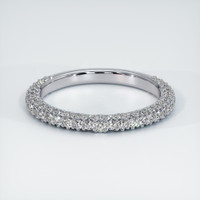Platinum 950 Diamond Pave Wedding Band Video