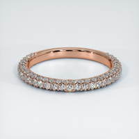 14K Rose Gold Diamond Pave Wedding Band Video