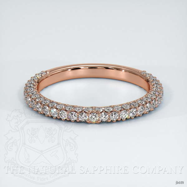 14K Rose Gold Diamond Pave Wedding Band