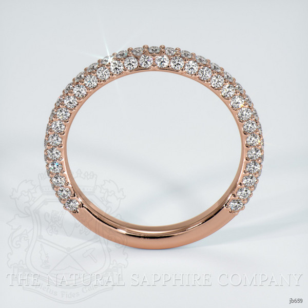 14K Rose Gold Diamond Pave Wedding Band