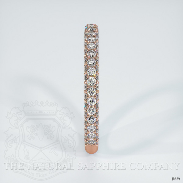 14K Rose Gold Diamond Pave Wedding Band