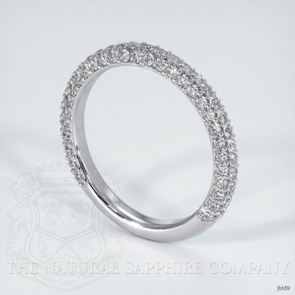 18K White Gold Diamond Pave Wedding Band