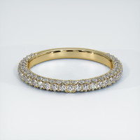 18K Yellow Gold Diamond Pave Wedding Band Video