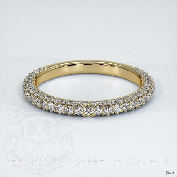 18K Yellow Gold Diamond Pave Wedding Band