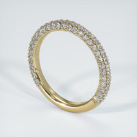 18K Yellow Gold Diamond Pave Wedding Band Image