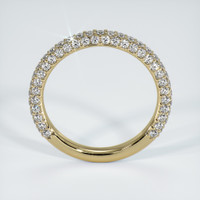 18K Yellow Gold Diamond Pave Wedding Band Image