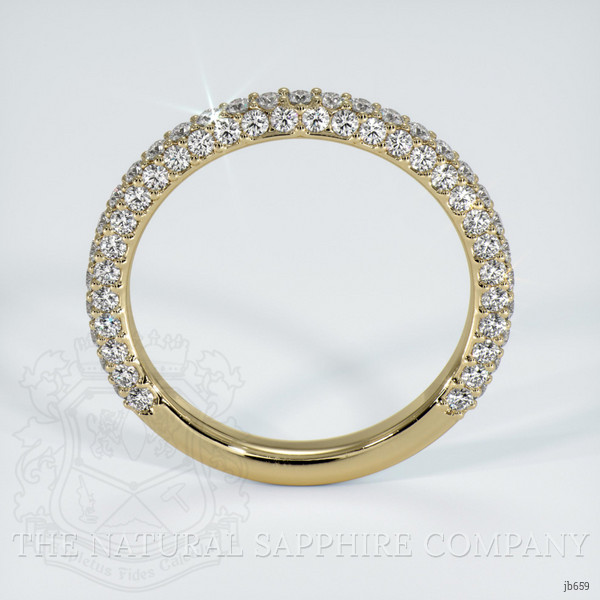 18K Yellow Gold Diamond Pave Wedding Band