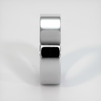 14K White Gold Blue Sapphire Men's Wedding Band Image