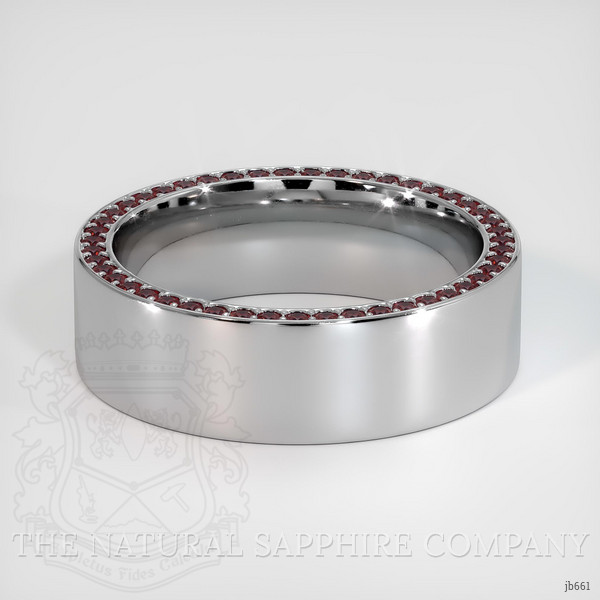 Platinum 950 Ruby Men's Wedding Band