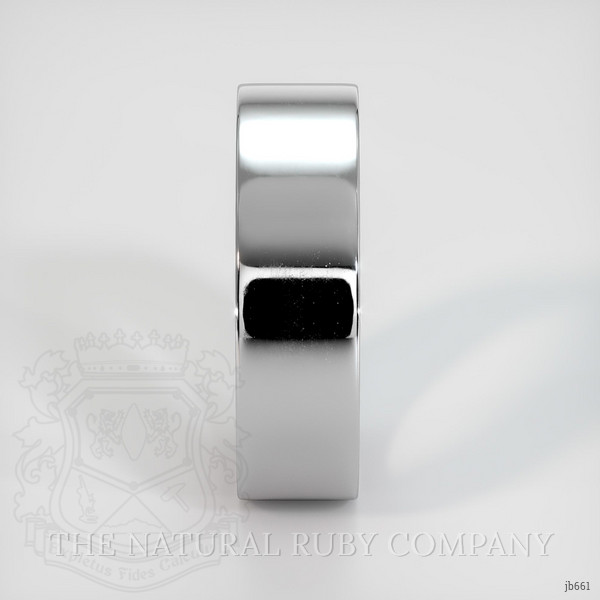 Platinum 950 Ruby Men's Wedding Band