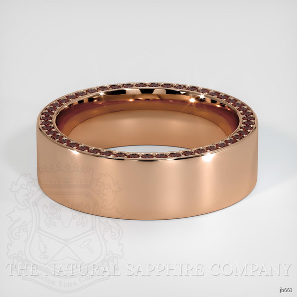 14K Rose Gold Ruby Men's Wedding Band
