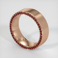 14K Rose Gold Ruby Men's Wedding Band Image