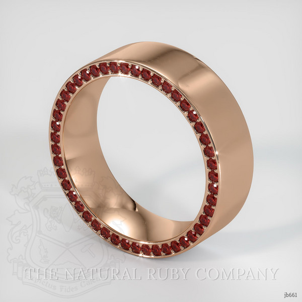 14K Rose Gold Ruby Men's Wedding Band