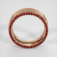14K Rose Gold Ruby Men's Wedding Band Image