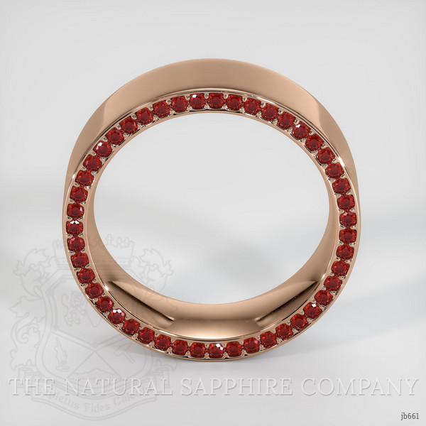 14K Rose Gold Ruby Men's Wedding Band