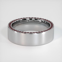 14K White Gold Ruby Men's Wedding Band Video