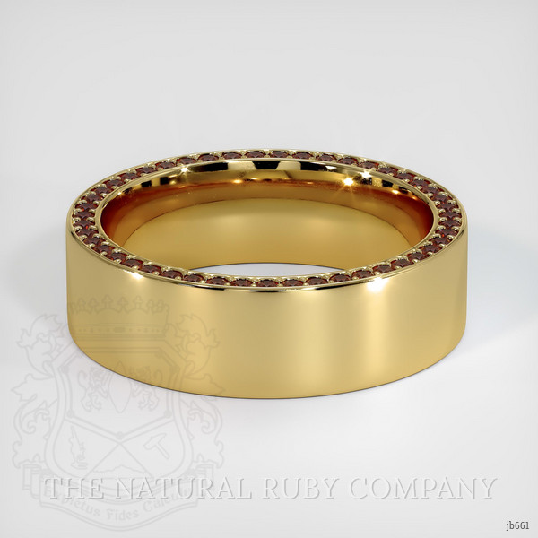 14K Yellow Gold Ruby Men's Wedding Band